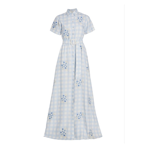 Sachin & Babi Kathryn Embroidered Maxi Shirtdress, Size 6, Excellent Condition - Picture 1 of 10
